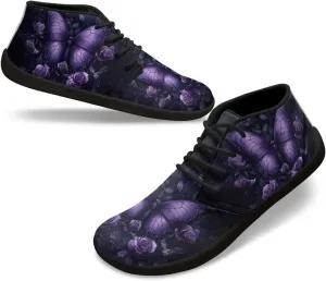Doojoayie Wide Toe Box Sneakers Women Mens Barefoot Shoes with PU Leather for Travel