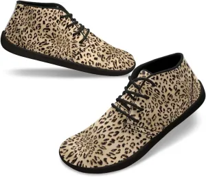 Doojoayie Wide Toe Box Sneakers Women Mens Barefoot Shoes with PU Leather for Travel