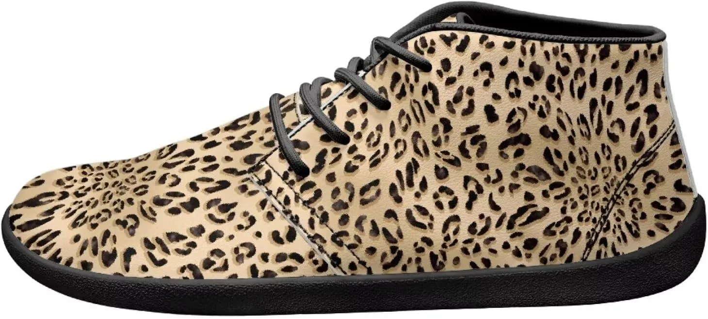 Doojoayie Wide Toe Box Sneakers Women Mens Barefoot Shoes with PU Leather for Travel