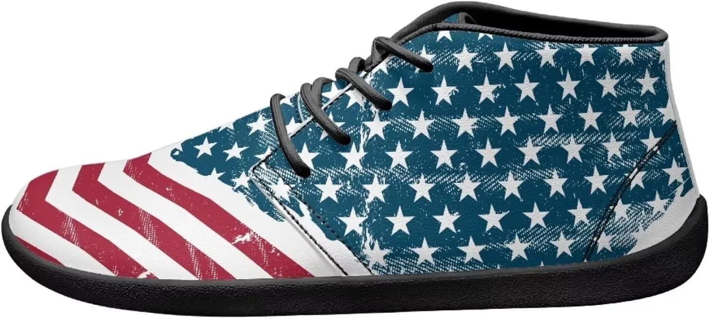 Doojoayie Wide Toe Box Sneakers Women Mens Barefoot Shoes with PU Leather for Travel