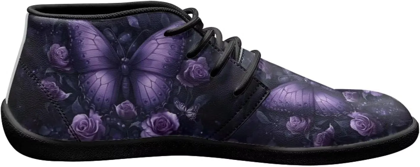 Doojoayie Wide Toe Box Sneakers Women Mens Barefoot Shoes with PU Leather for Travel