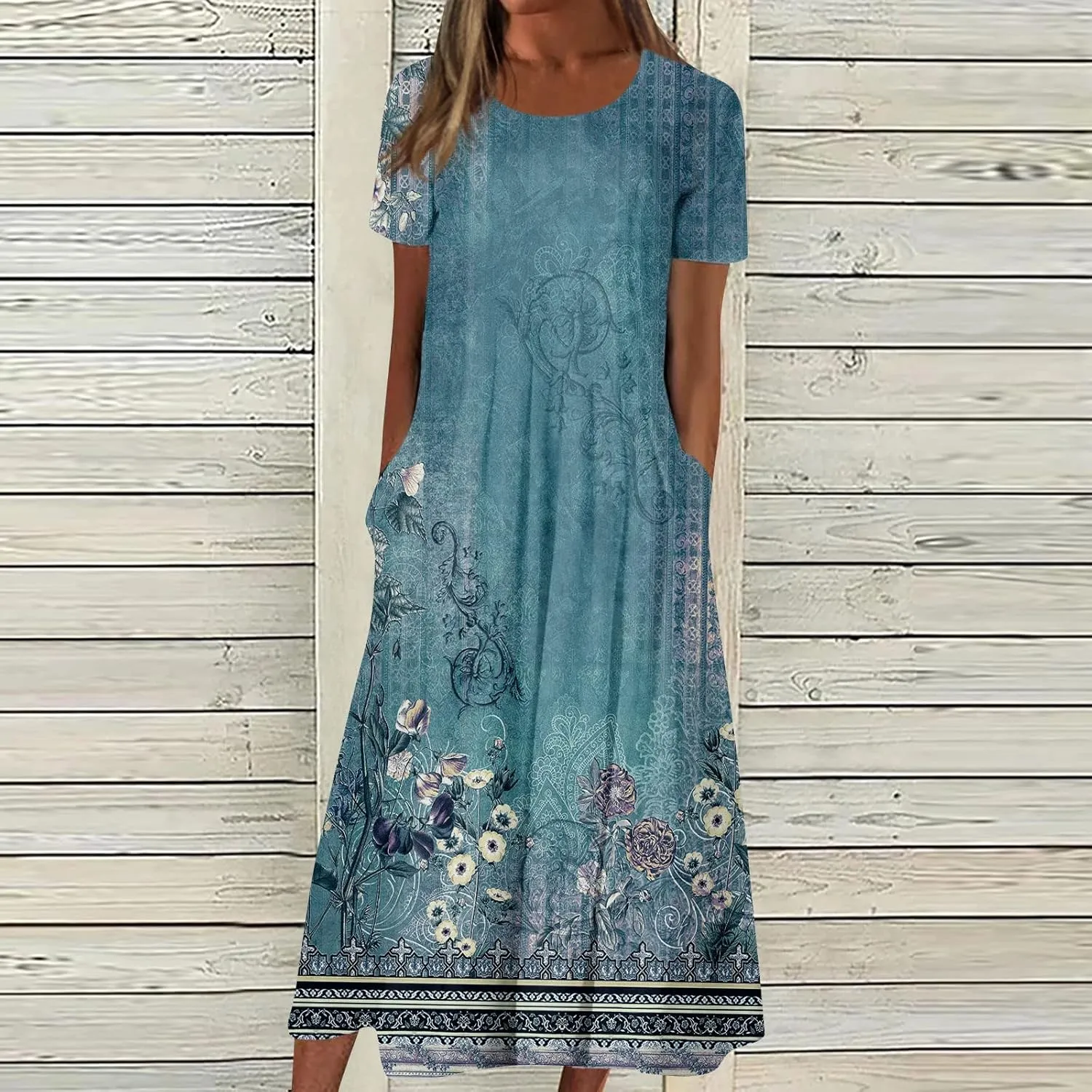 DPKLAD Women's Boho Formal Dresses for Women SummerDresses for Women 2025 Spring Dresses with Pockets