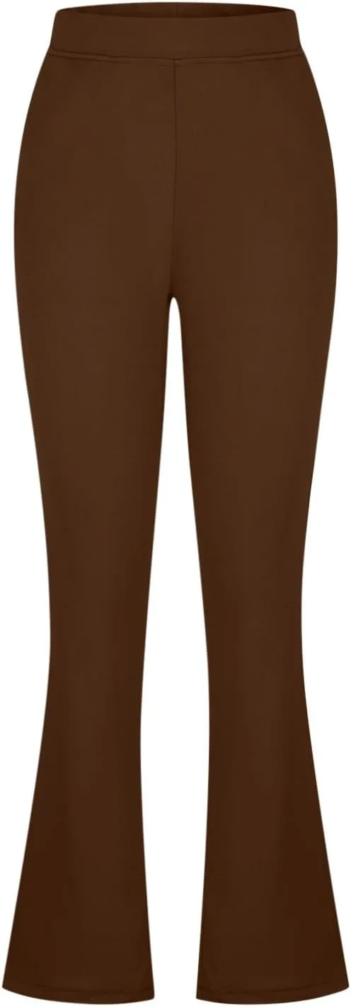 Dressy Casual Pants for Women Business Work Office Pants High Waist Athletic Workout Leggings Pants Flare Yoga Pants