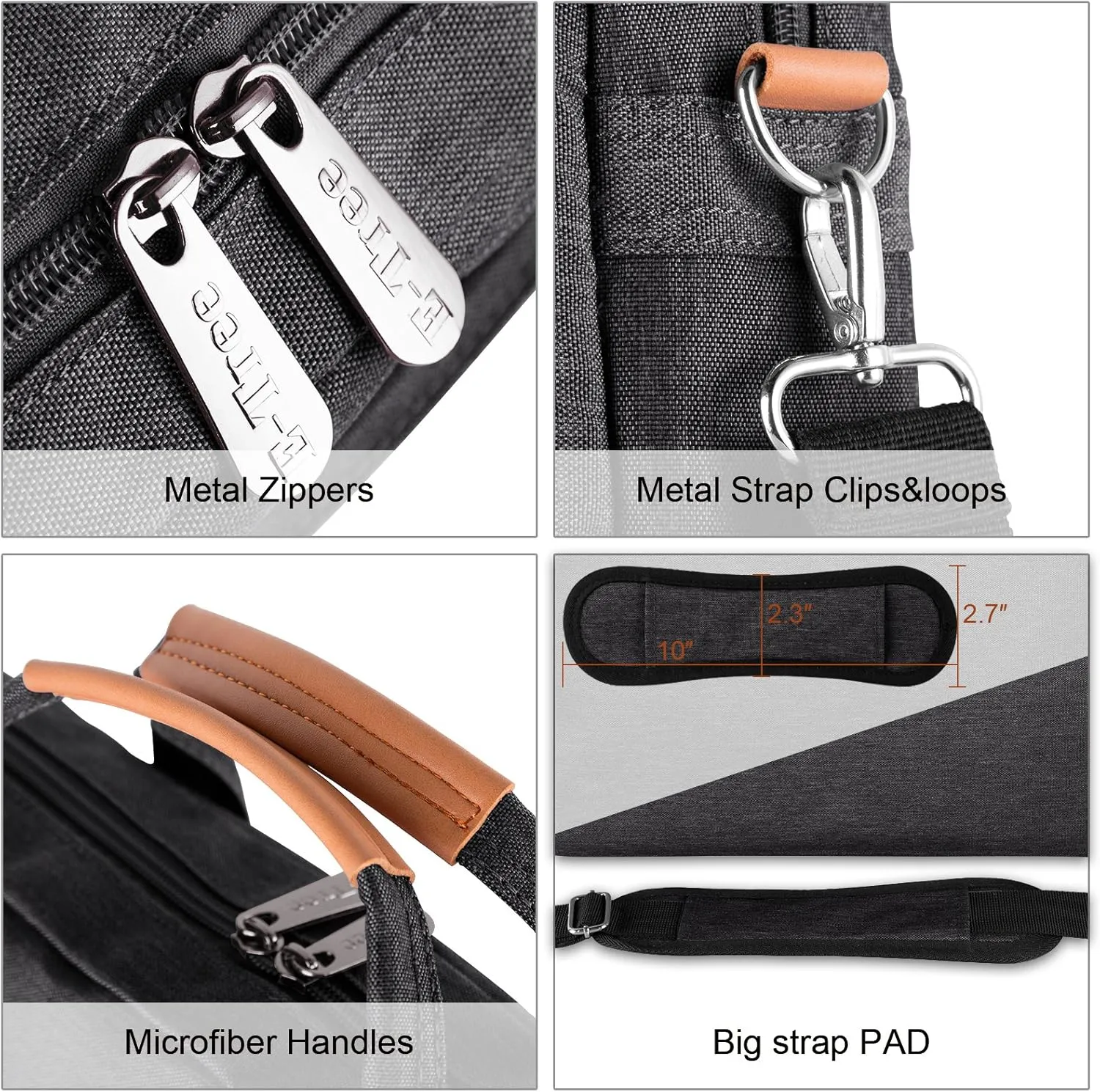 E-Tree Laptop Sleeve Handbag Shockproof Laptop Shoulder Bag Messenger Computer Carrying Case Briefcase for Men Women