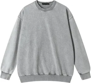 Eadali Mens Oversized Hoodies Vintage Hoodie Couples Pullover Acid Wash Hoodies for Men Streetwear Sweatshirts