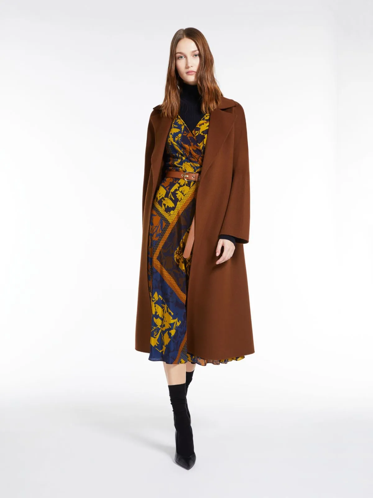 earth wool & cashmere robe coat