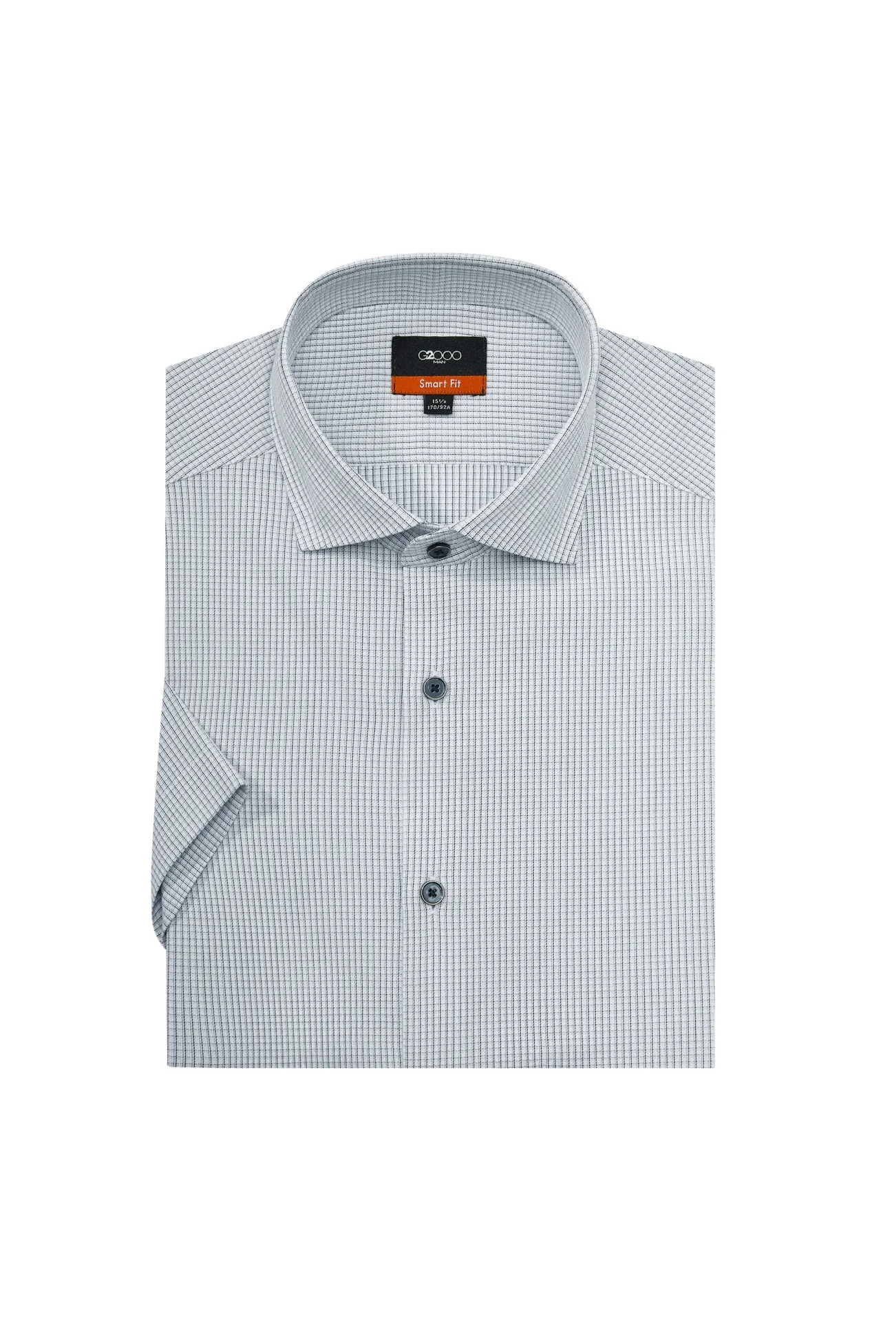 Easy Care Stretch Check Shirt in Smart Fit Short Sleeve