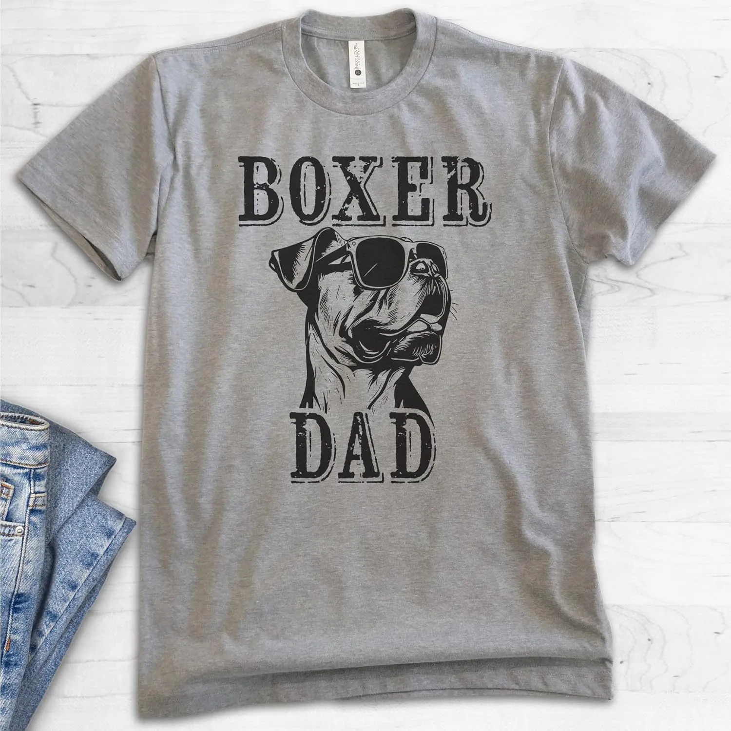 EVERTREE CLOTHING Boxer Dad T-Shirt, Unisex Men's Shirt, Boxer Dog Owner, Best Dog Dad Gift