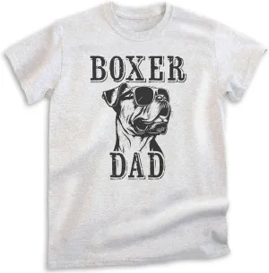EVERTREE CLOTHING Boxer Dad T-Shirt, Unisex Men's Shirt, Boxer Dog Owner, Best Dog Dad Gift