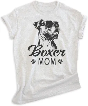 EVERTREE CLOTHING Boxer Mom T-Shirt, Unisex Women's Shirt, Boxer Dog Owner, Best Dog Mom Gift