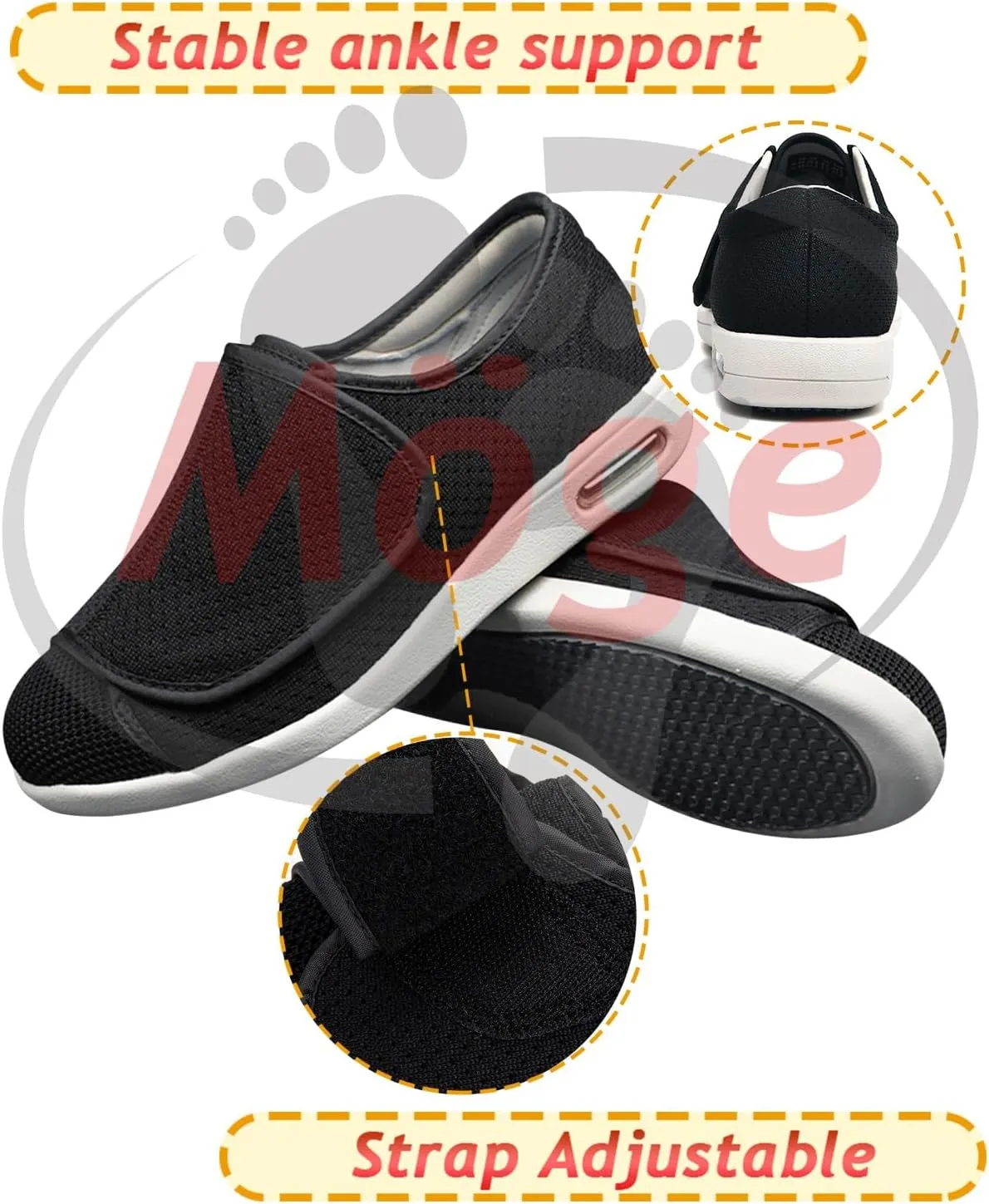 Extra Wide Width Shoes Men Slippers Orthopedic Trainers Mens Orthopedic Trainers Mens Slip On Wide Fit Memory Foam Casual Walking Gym Sports Trainers Shoes