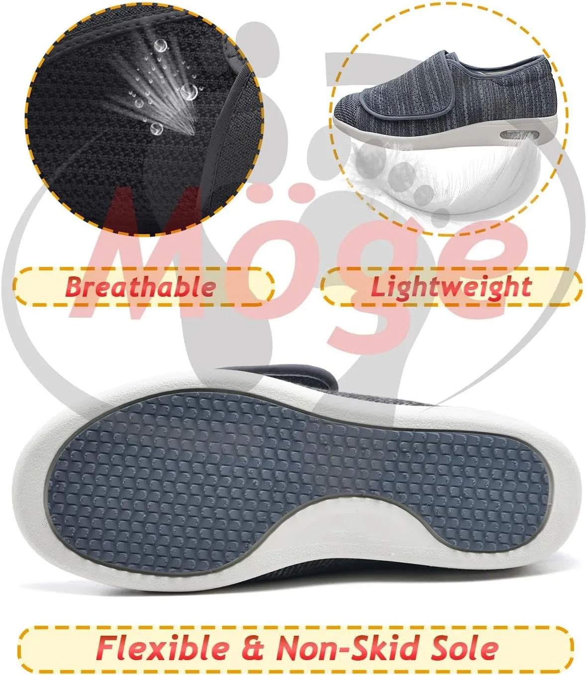 Extra Wide Width Shoes Men Slippers Orthopedic Trainers Mens Orthopedic Trainers Mens Slip On Wide Fit Memory Foam Casual Walking Gym Sports Trainers Shoes