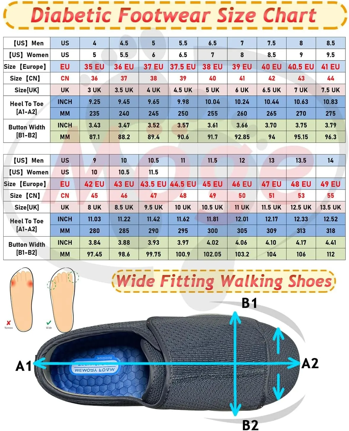 Extra Wide Width Shoes Men Slippers Orthopedic Trainers Mens Orthopedic Trainers Mens Slip On Wide Fit Memory Foam Casual Walking Gym Sports Trainers Shoes