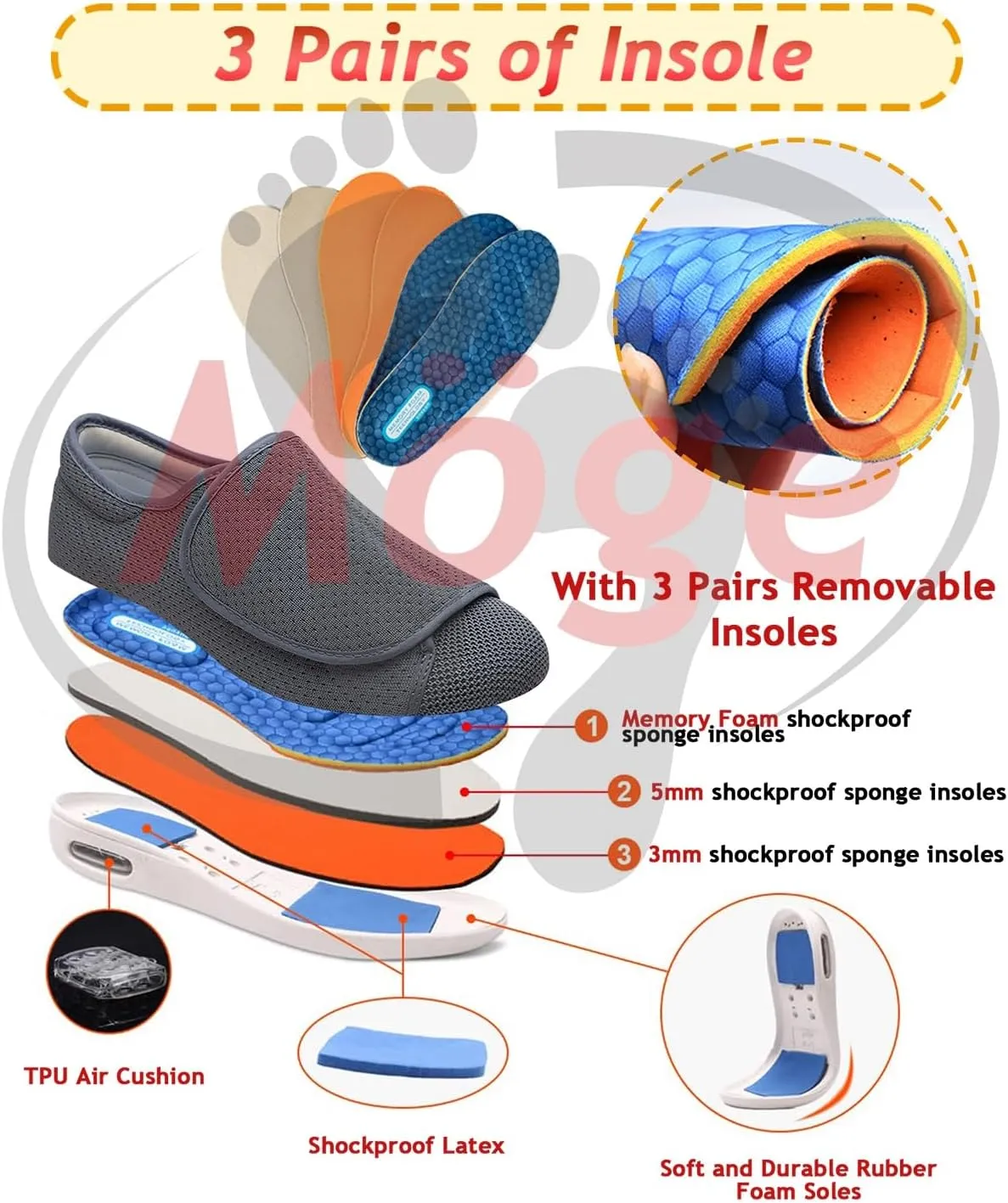 Extra Wide Width Shoes Men Slippers Orthopedic Trainers Mens Orthopedic Trainers Mens Slip On Wide Fit Memory Foam Casual Walking Gym Sports Trainers Shoes