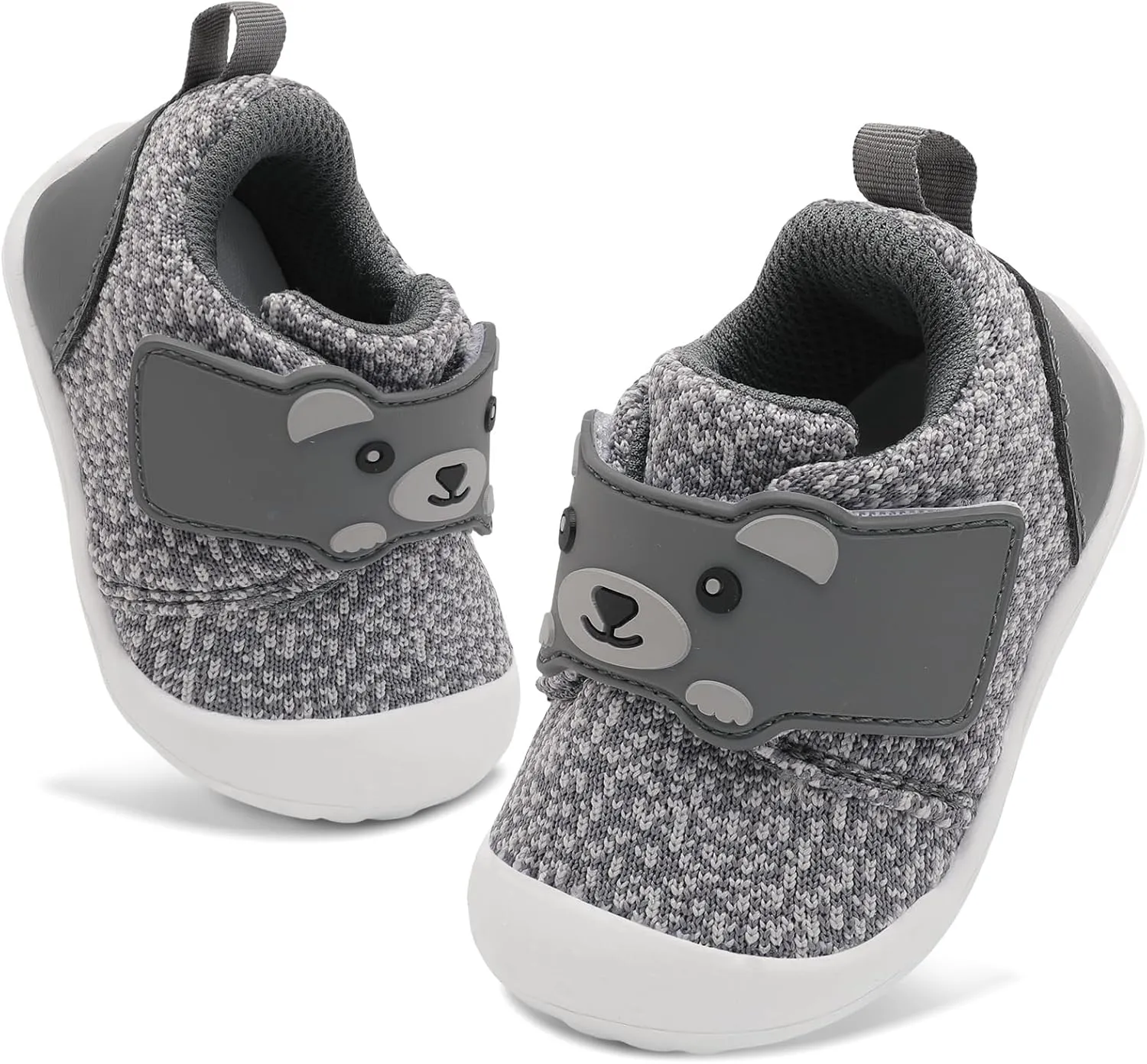 FEETCITY Baby Walking Shoes Wide Baby Shoes Boys Girls Infant Sneakers Crib Shoes Breathable Toddler Barefoot Shoes Slip On Shoes
