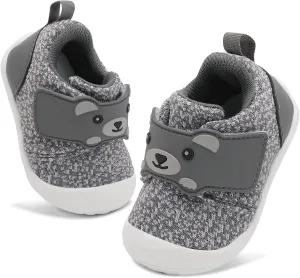 FEETCITY Baby Walking Shoes Wide Baby Shoes Boys Girls Infant Sneakers Crib Shoes Breathable Toddler Barefoot Shoes Slip On Shoes