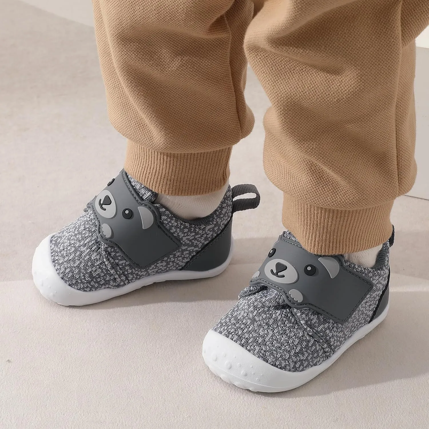 FEETCITY Baby Walking Shoes Wide Baby Shoes Boys Girls Infant Sneakers Crib Shoes Breathable Toddler Barefoot Shoes Slip On Shoes