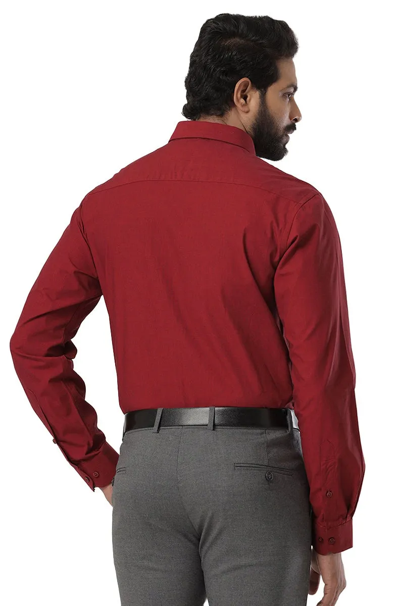 Fila - Maroon Formal Shirts For Men | Ariser