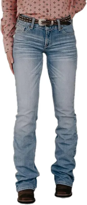 Flamingals Women's Boot Cut Jeans Trendy Tummy Control Jeans Stretch Straight Leg Skinny Jeans