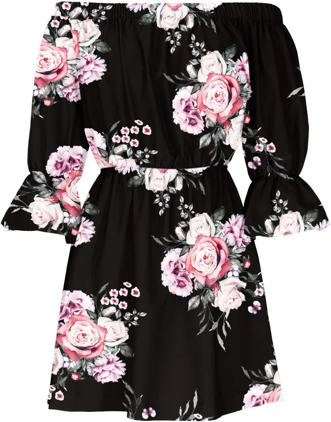 Floral Boho Mini Dresses for Women Sexy Off Shoulder Ruffle Short Dress 2025 Summer Corset Beach Sundresses