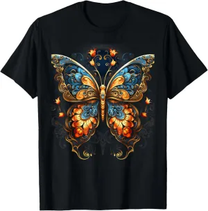 Floral Butterfly Animal Graphic Tees for Men Women T-Shirt