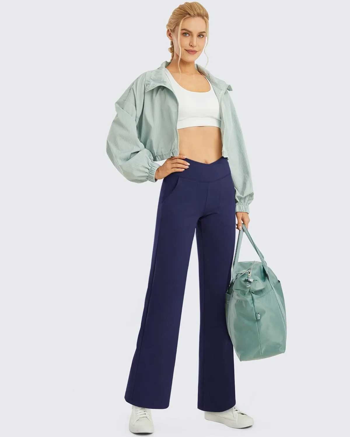G4Free Wide Leg Pants for Women Loose Yoga Pants with Pockets Petite/Regular/Tall Stretch Casual Lounge Pants