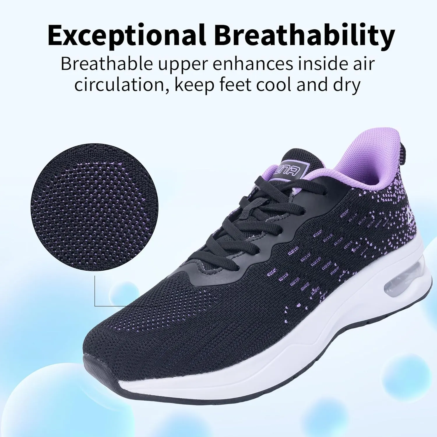 GANNOU Wide Toe Box Shoes Women Running Sneakers Wide Width Air Walking Tennis Shoes for Gym Workout Fitness