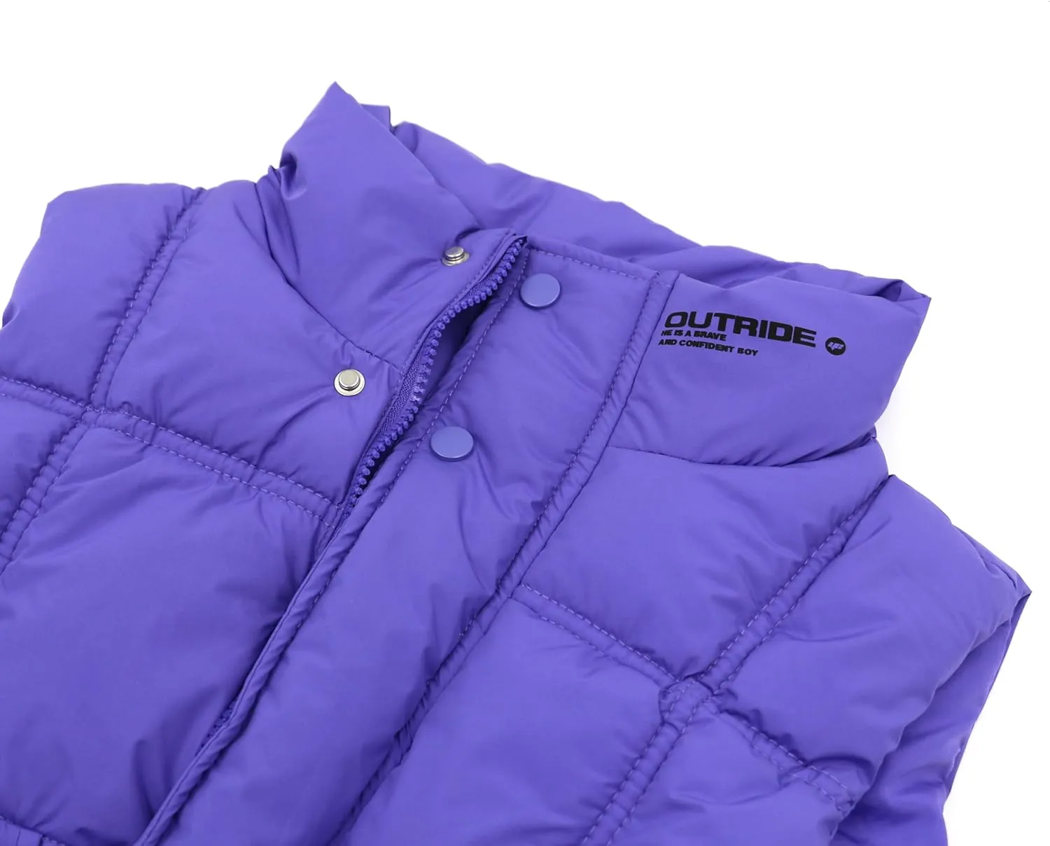 Girls Puffer Vests Coat Boys Sleeveless Thicken Padded Jacket Lightweight Winter Coat