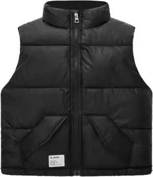 Girls Puffer Vests Coat Boys Sleeveless Thicken Padded Jacket Lightweight Winter Coat