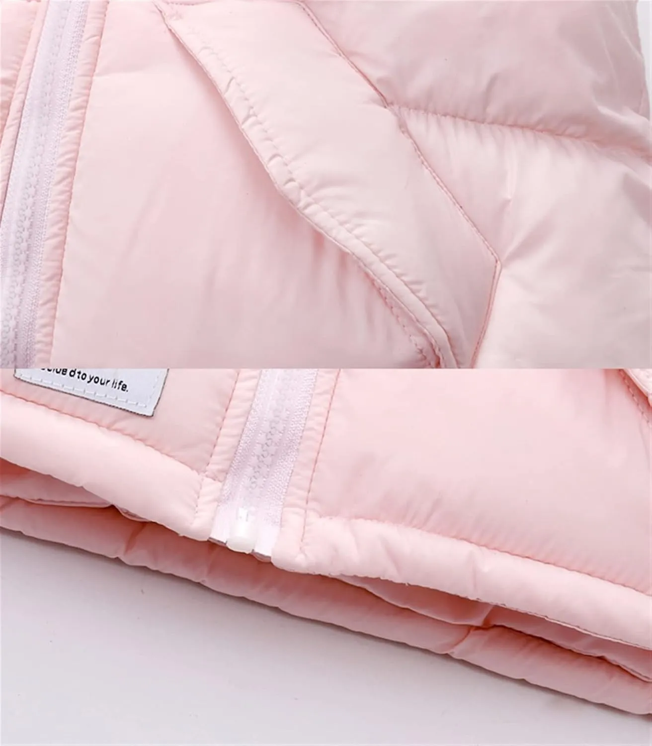 Girls Puffer Vests Coat Boys Sleeveless Thicken Padded Jacket Lightweight Winter Coat