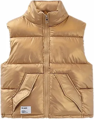 Girls Puffer Vests Coat Boys Sleeveless Thicken Padded Jacket Lightweight Winter Coat