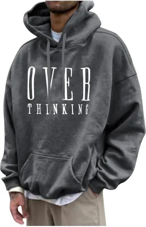 GOFULY Men'S Fashion Hoodies & Sweatshirts Palm Tree Print Fall Fleece Sweatshirts Streetwear Long Sleeve Pullover Hoodie