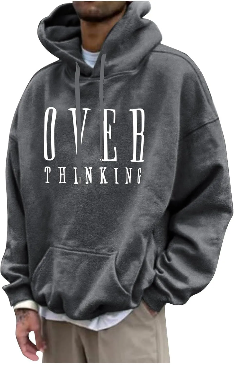 GOFULY Men'S Fashion Hoodies & Sweatshirts Palm Tree Print Fall Fleece Sweatshirts Streetwear Long Sleeve Pullover Hoodie