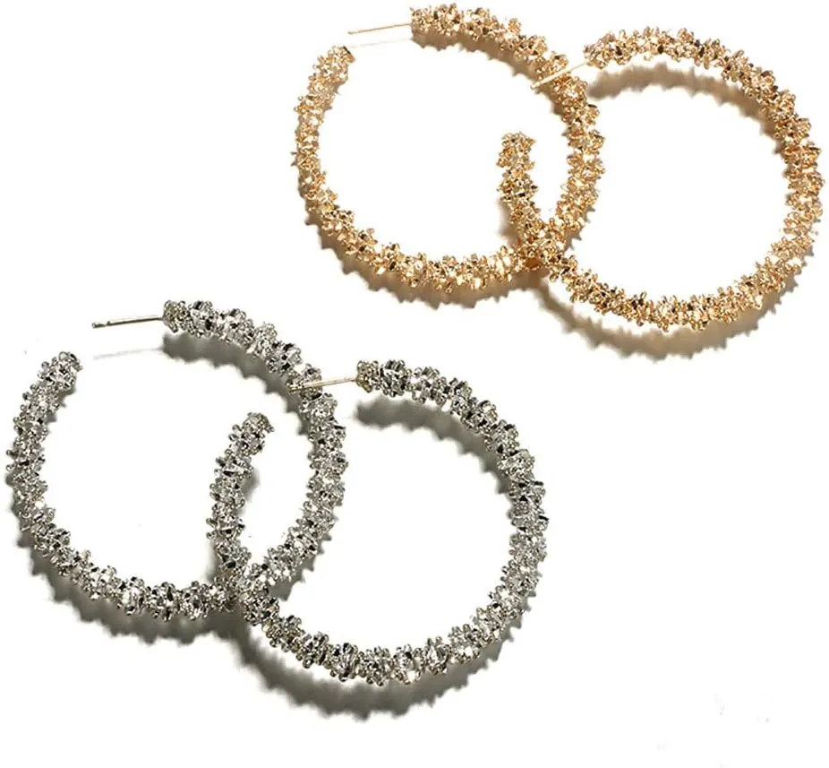 Gold Hoop Earrings for Women,925 Sterling Silver Post Hoop Earrings With Cubic Zirconia Jewelry for Her Mother Girlfriend
