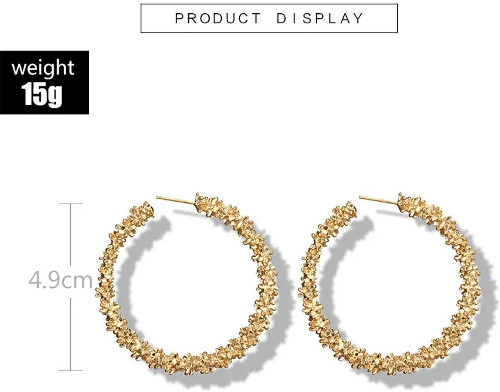 Gold Hoop Earrings for Women,925 Sterling Silver Post Hoop Earrings With Cubic Zirconia Jewelry for Her Mother Girlfriend
