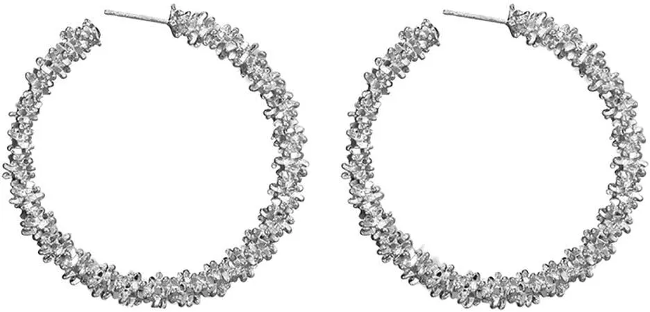Gold Hoop Earrings for Women,925 Sterling Silver Post Hoop Earrings With Cubic Zirconia Jewelry for Her Mother Girlfriend