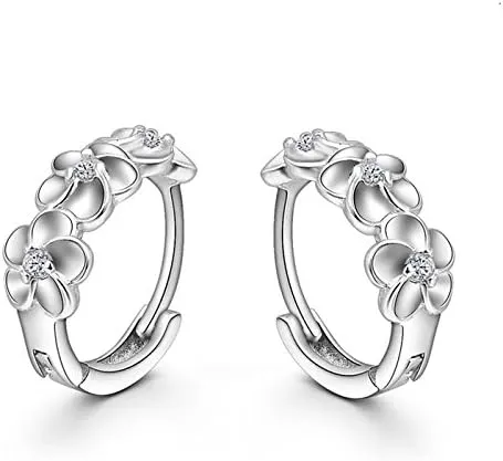 Gold Hoop Earrings for Women,925 Sterling Silver Small Hoop Earrings Anniversary Mother's Day Valentine Fashion Jewelry Gifts
