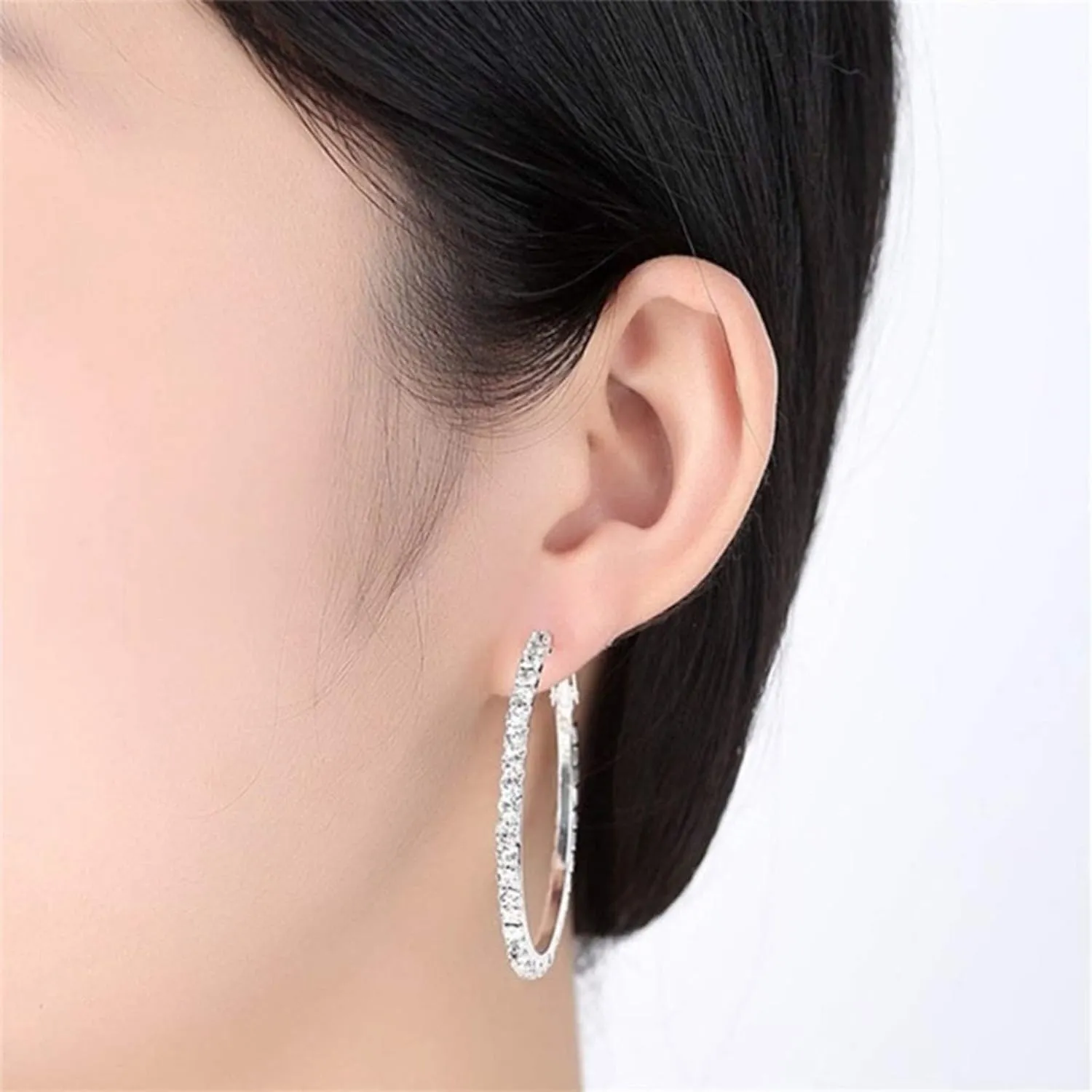Gold Plated Chunky Hoop Earrings for Women,925 Sterling Silver Post Large Hoop Earrings Mothers Day Jewelry Gifts for Mother