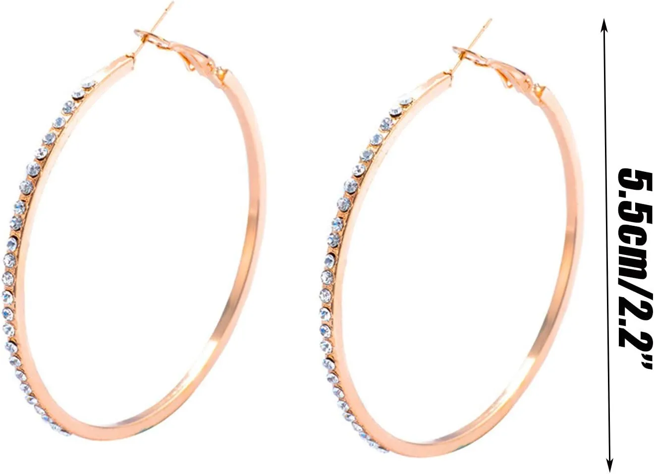 Gold Plated Chunky Hoop Earrings for Women,925 Sterling Silver Post Large Hoop Earrings Mothers Day Jewelry Gifts for Mother