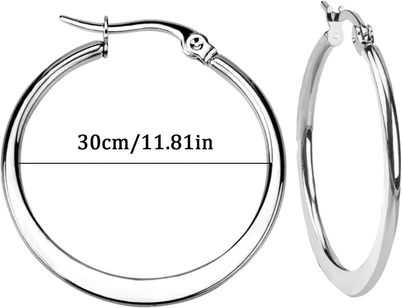 Gold Plated Chunky Hoop Earrings for Women,925 Sterling Silver Post Large Hoop Earrings Mothers Day Jewelry Gifts for Mother