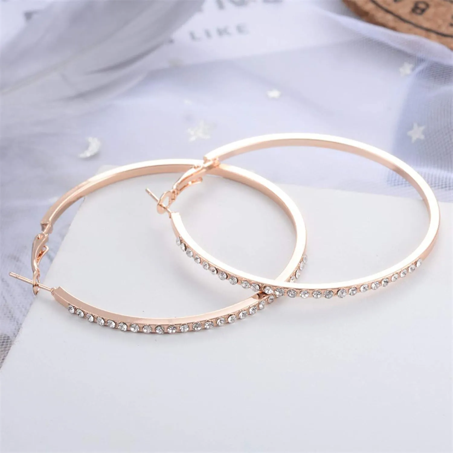 Gold Plated Chunky Hoop Earrings for Women,925 Sterling Silver Post Large Hoop Earrings Mothers Day Jewelry Gifts for Mother