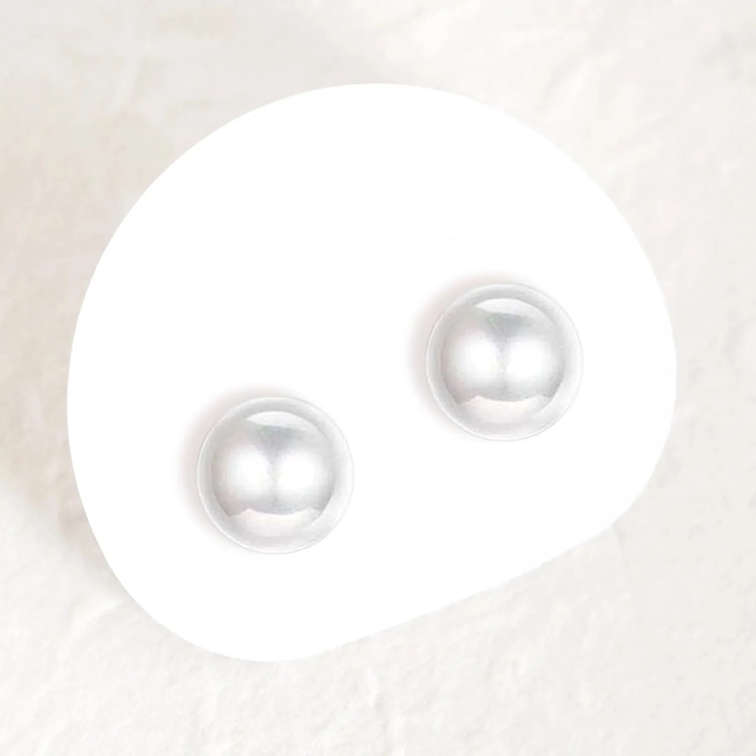 Gold Plated Pearl Stud Earrings for Women,Sterling Sliver Pearl Tiny Stud Trendy Jewelry Gifts for Birthday Xmas Mothers Day