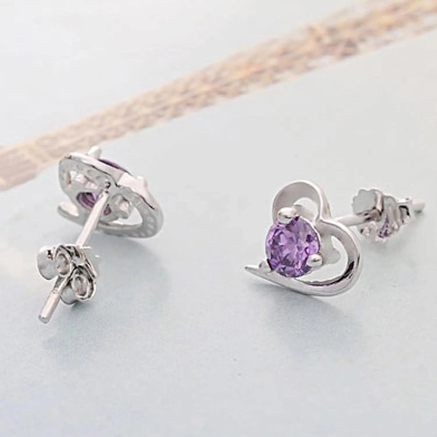 Gold Plated Silver Stud Earrings for Women,Brilliant Cut Cubic Zirconia Crystal Stud Birthday Jewelry Gift for Mom Girlfriend