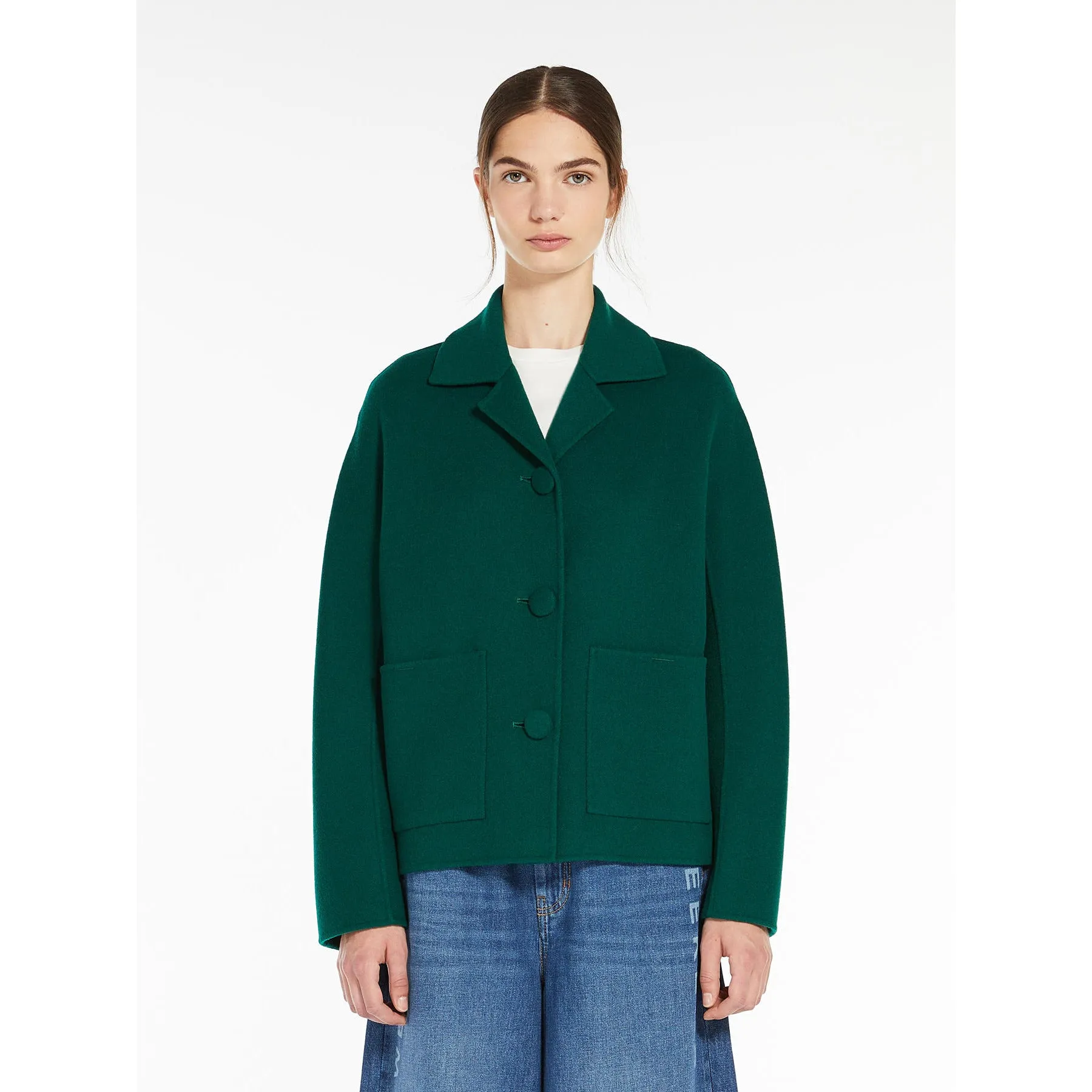green Double-sided single-breasted jacket
