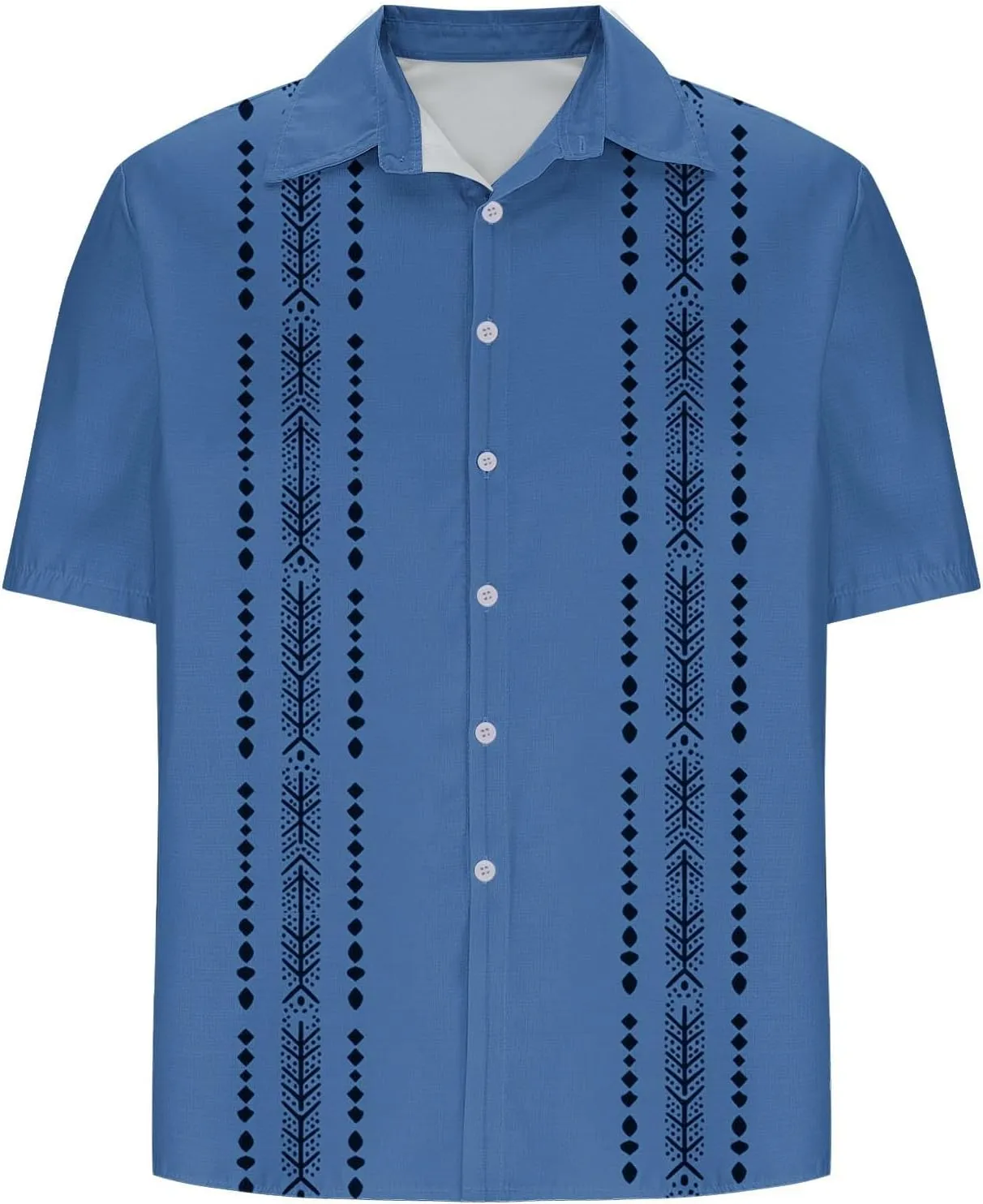 Hawaiian Linen Shirt for Men,Vintage Stripes Print Holiday Bowling Top Short Sleeve Casual Button Down Beach Shirts