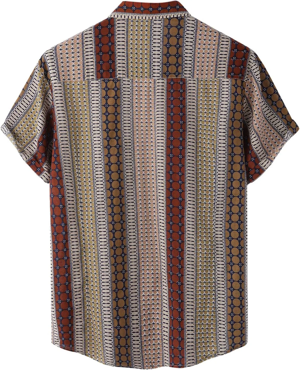 Hawaiian Shirt for Men Button Down Beach Tropical Shirts Cardigan Shirts Men's Striped Lapel Shirts Tshirts Shirts