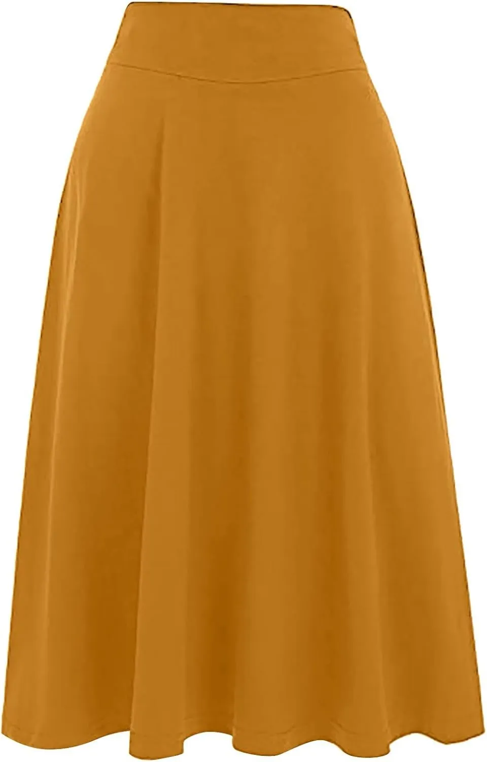 High Waisted Skirts for Women Elastic Waisted Baggy Flowy Casual Skirt Stretchy Soft Comfortable Solid Color Skorts