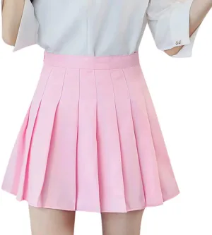 High Waisted Skirts for Women Fashion Pleated Summer Tummy Control A-Line Casual Midi Skirts Girls Trendy Clothes