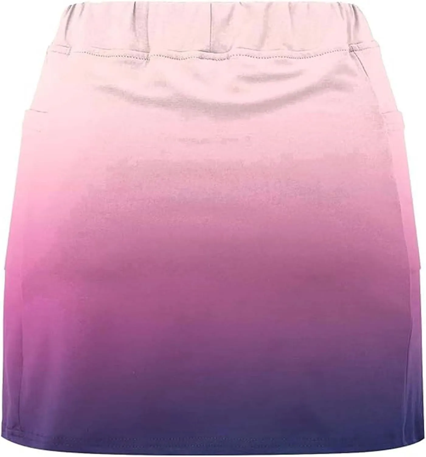 High Waisted Skorts for Women Gradient Stretchy Tennis Shirt Lightweight Casual Comfortable Shirts Skirts with Pockets