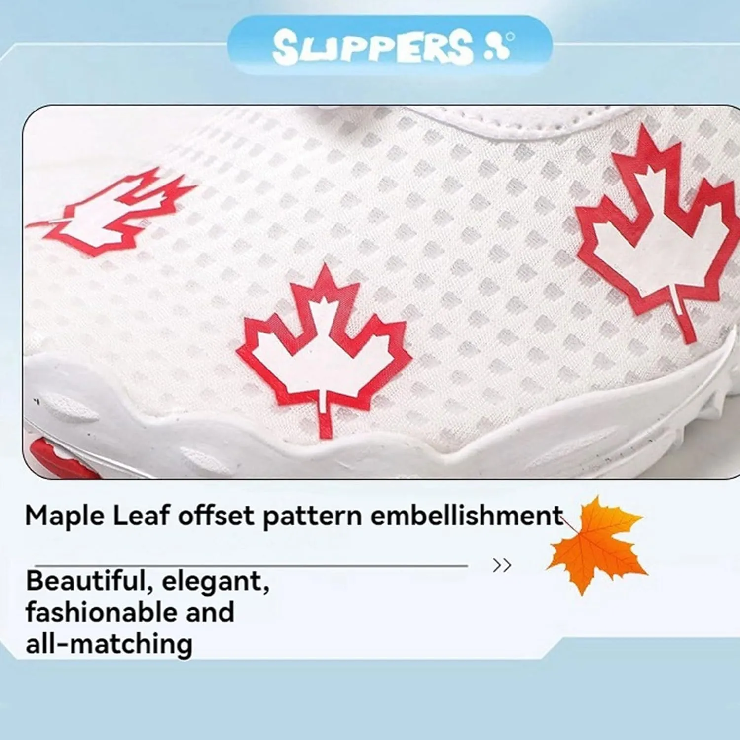 Hiking Barefoot Shoes for Women Men Wide Toe Box&Zero Drop Grounded Footwear,Quick Dry Non-Slip Travel Walking Trail Shoes,Fashion Maple Leaf Athletic Water Resistant Barefoot Footwear